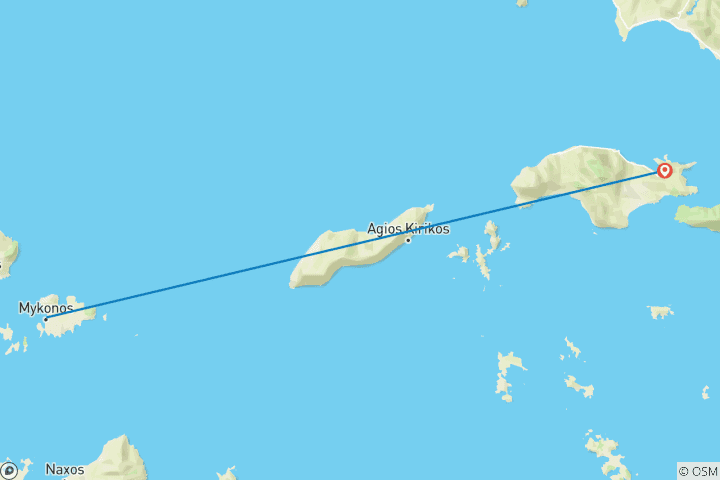 Carte du circuit Mykonos et Samos : Du glamour à la sérénité - Un voyage dans la mer Égée