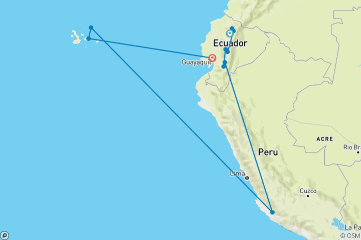 Mapa de Ecuador: Maravillas Naturales y Culturas Antiguas con el Crucero a las Galápagos