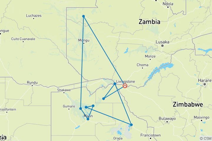 Map of Okavango & Chobe - 2026