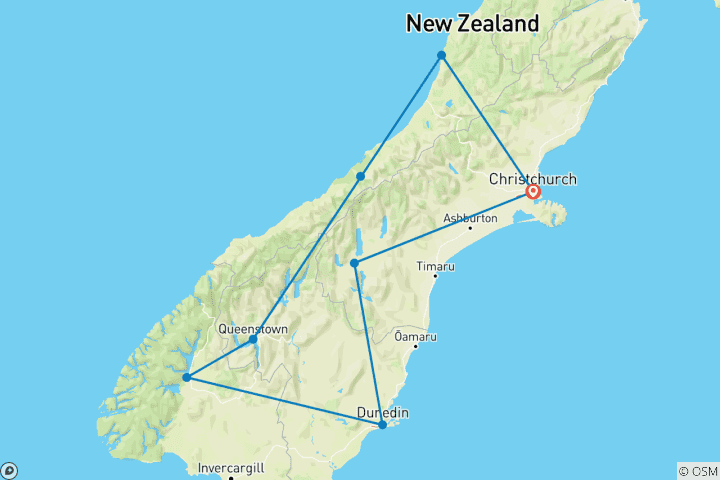 Carte du circuit Spectaculaire du Sud (2026/2027)