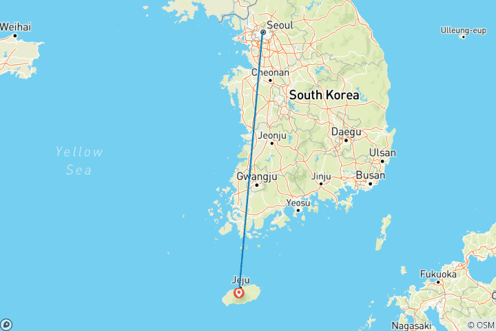 Map of 9 Days Korea Family Escape: Seoul Culture & Jeju Nature (private guide and driver）Family Tour - Customizable