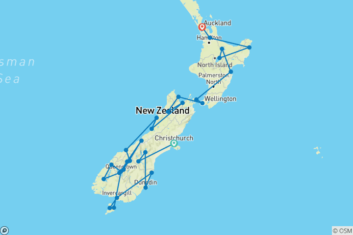 Map of Essence of New Zealand (Small Group, 2025/2026)