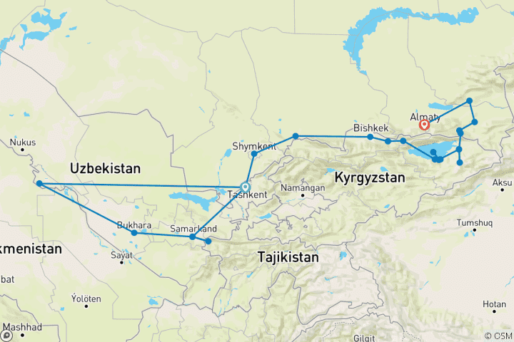 Carte du circuit Les Stans : L'ultime aventure sur la route de la soie