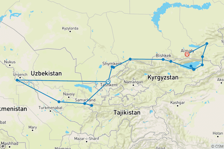 Carte du circuit Les Stans : L'ultime aventure sur la route de la soie