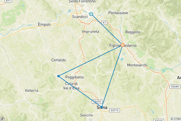 Map of Timeless Tuscany: A Tuscan Villa Experience
