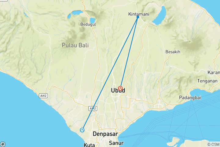 Map of Bali Unplugged: Surf, Sunrise & Village Vibes