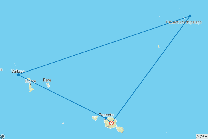 Mapa de Aranui 5 - Con el barco correo por los Mares del Sur