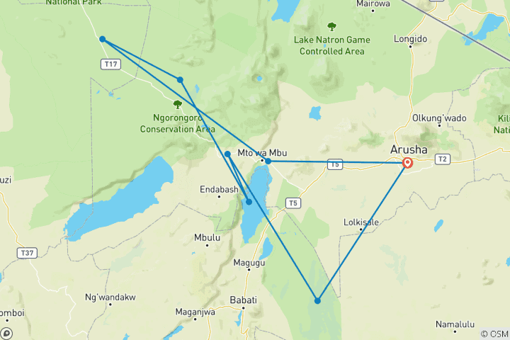 Mapa de Tanzania al Descubierto: La fauna del Serengeti y el cráter del Ngorongoro