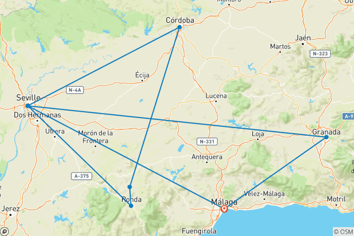 Map of The best of Andalusia in 6 days from Malaga
