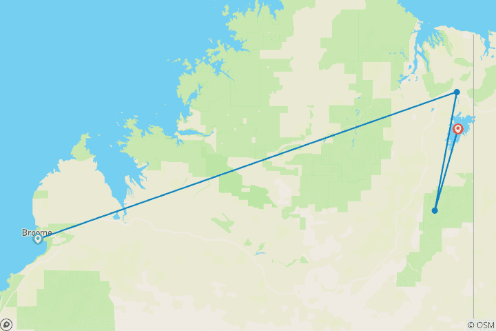 Carte du circuit Broome et les Kimberley (petit groupe, 2027/2028)