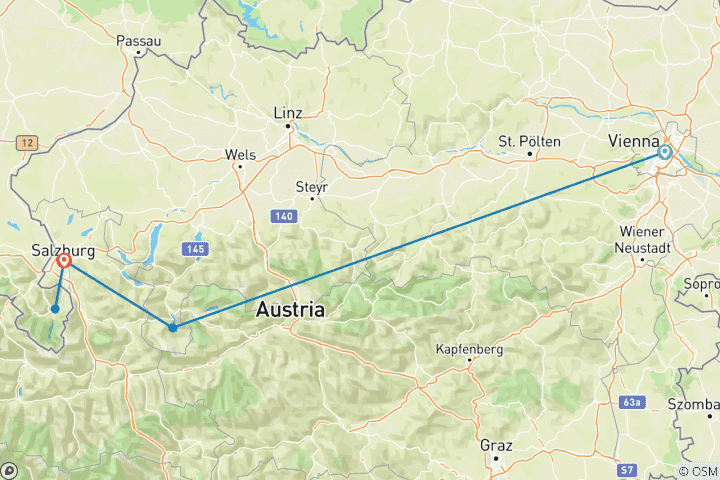 Map of 7 Days in Vienna & Salzburg: History, Beauty & Beyond