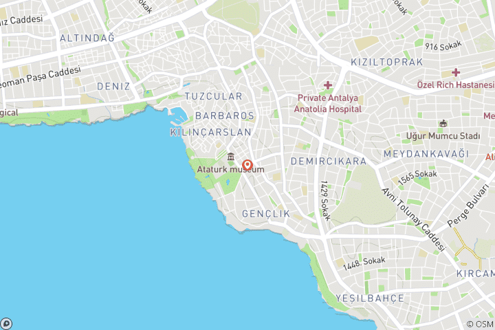 Map of Antalya - Fire of Anatolia Show