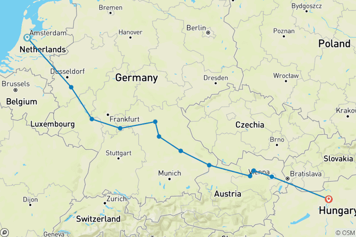 Carte du circuit Noël et Nouvel An 2027 - 15 jours (12 destinations)