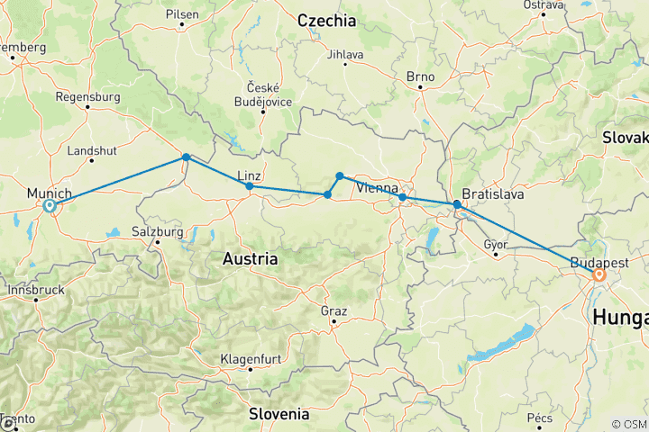 Map of Gems of the Danube 2027