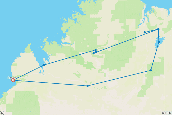 Map of Wild Kimberley Overland (24 destinations)