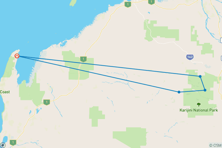 Map of Karijini Explorer