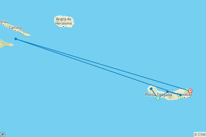 Map of Azores: Volcanic Scenery and Coastal Routes