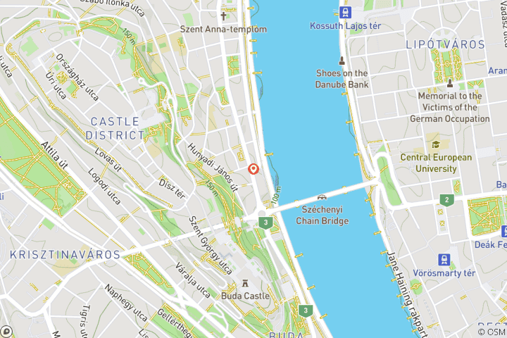 Map of Luxury City Break In Budapest