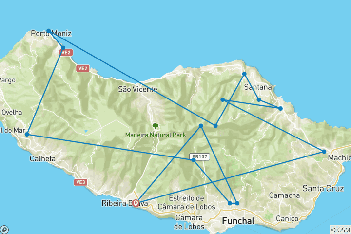 Map of Active Madeira on Your Own