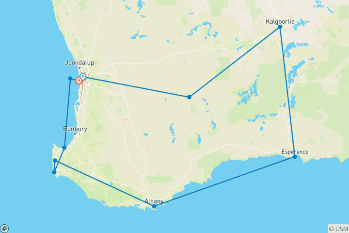 Carte du circuit Échappée sud-ouest (2027/2028)