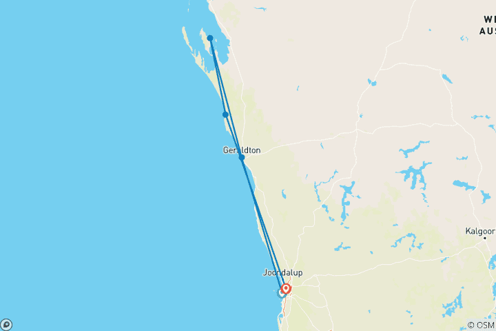 Mapa de Delfines Monkey Mia y Costa Oeste (2027/2028)