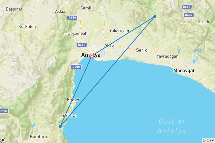 Map of Sun, Sea, Adventure: Antalya is waiting