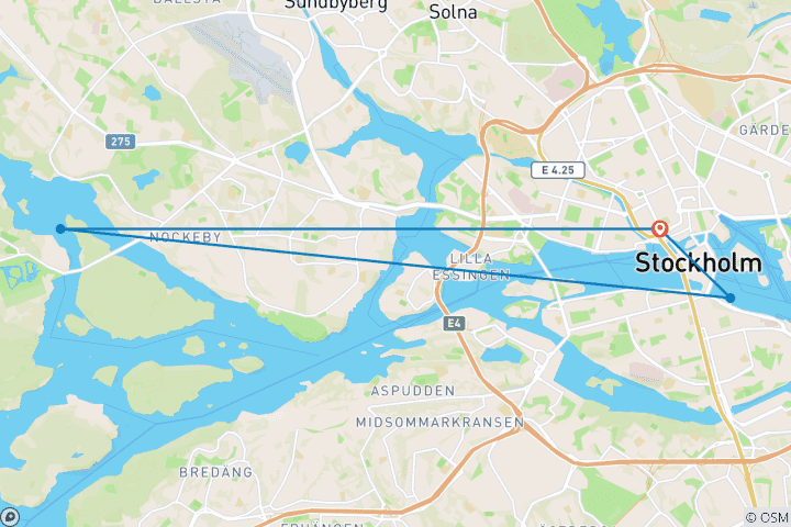 Carte du circuit Stockholm : la ville royale au bord de l'eau