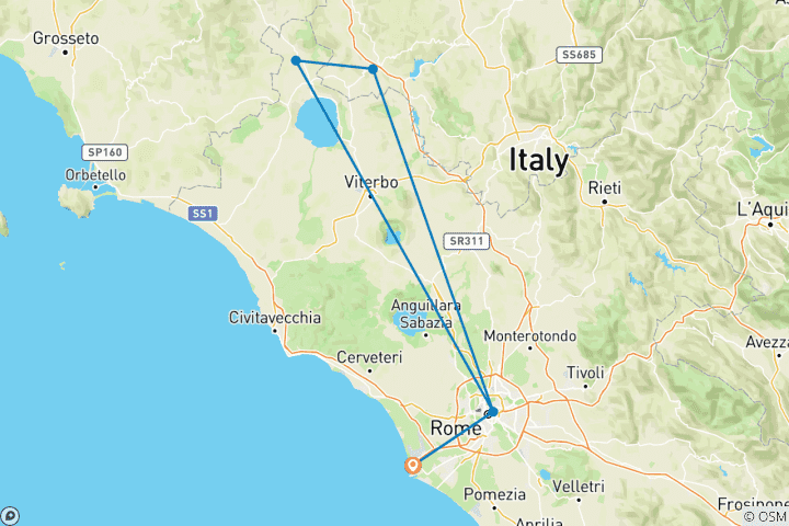 Map of Family Time in the Nature of Tuscany