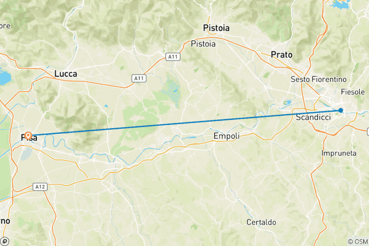 Map of In the Heart of the Renaissance: Pisa & Florence