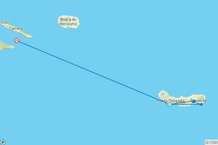 Carte du circuit Le côté sauvage des Açores : perdu dans la verdure