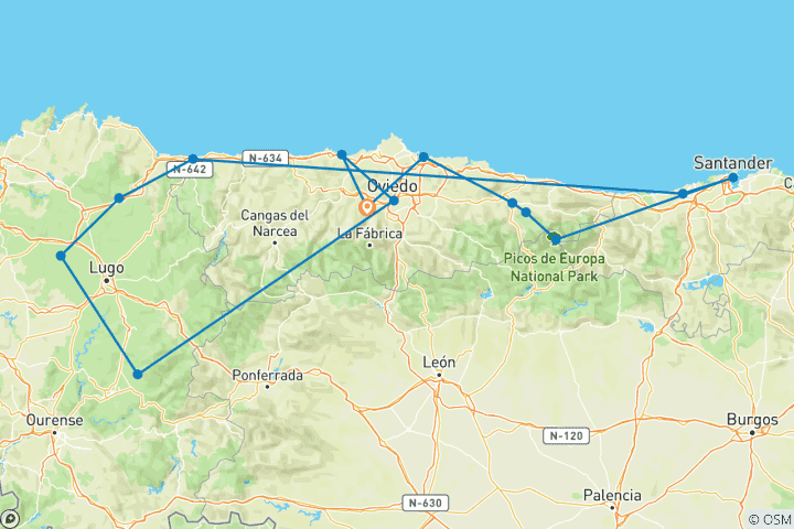 Map of An Iberian Journey: Through Northern Spain