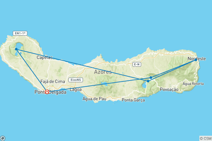 Map of The beauty of the São Miguel Lakes