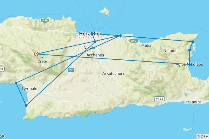 Map of Discovering Crete