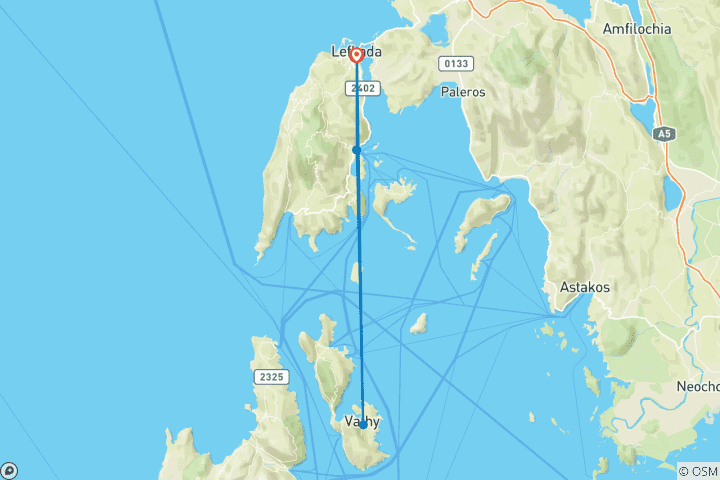 Map of Lefkada in Love, Poseidon's Greece