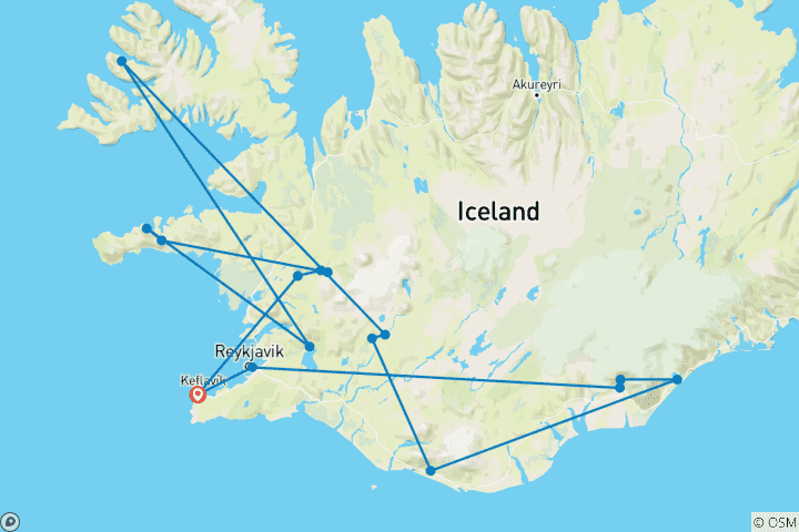 Map of Family Adventure Under the Northern Lights