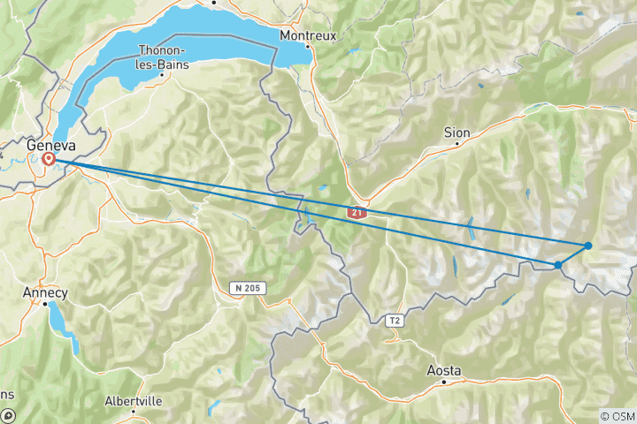 Map of Zermatt - Alpine paradise under the Matterhorn