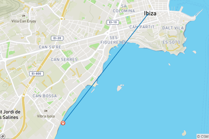 Carte du circuit Ibiza au rythme de la nuit