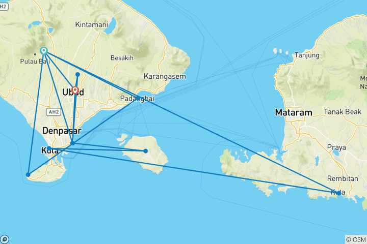 Map of Bali and Nusa Penida: Adventure & Eelaxation in Paradise