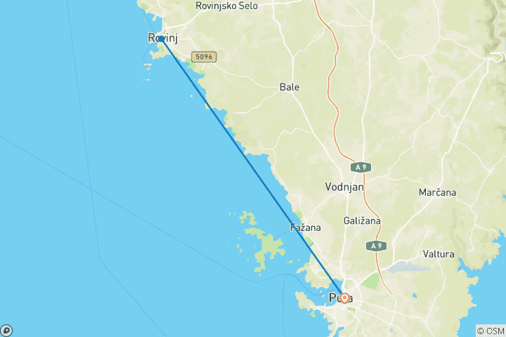 Map of Beaches of Rovinj