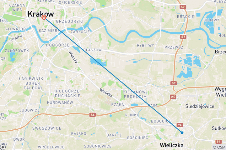 Carte du circuit Ambiance de Noël à Cracovie