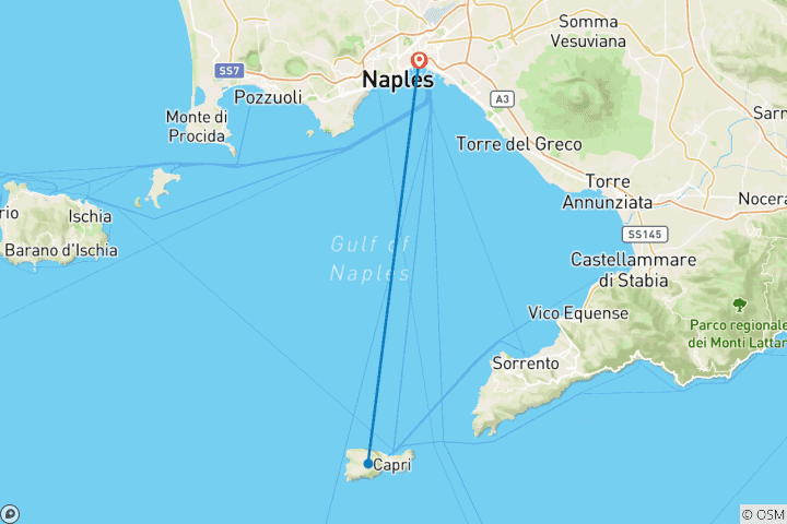 Mapa de Tesoros de la Costa: De Nápoles a Capri en 7 días
