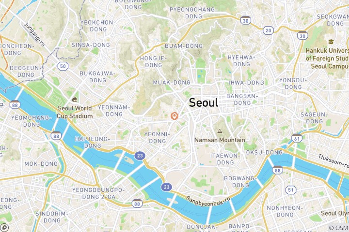 Carte du circuit 6 jours de rêves K-POP : Explorez les endroits les plus branchés de Séoul (guide et chauffeur privés）Family Tour - Customizable