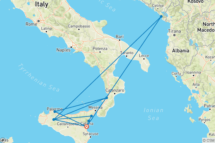 Karte von Autotour Auf den Spuren des Paten