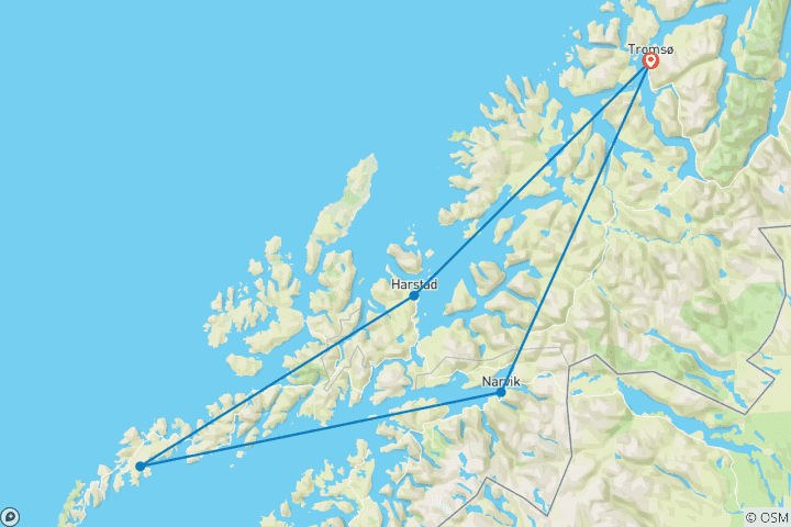 Carte du circuit Circuit de Norvège - 8 jours dans le monde arctique