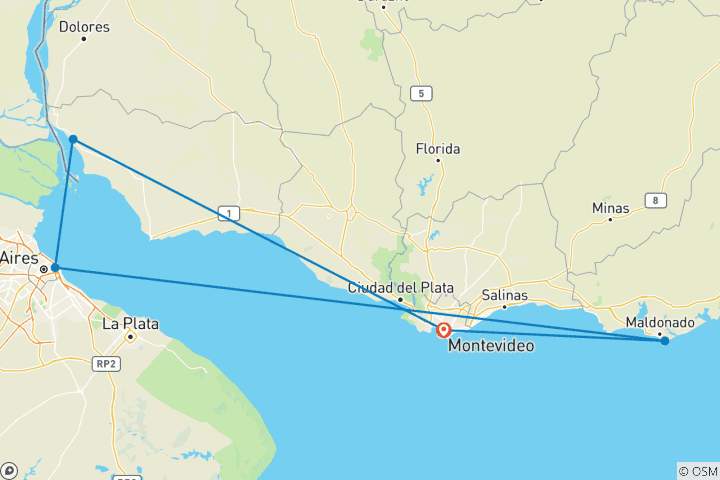 Map of Pearls of Uruguay