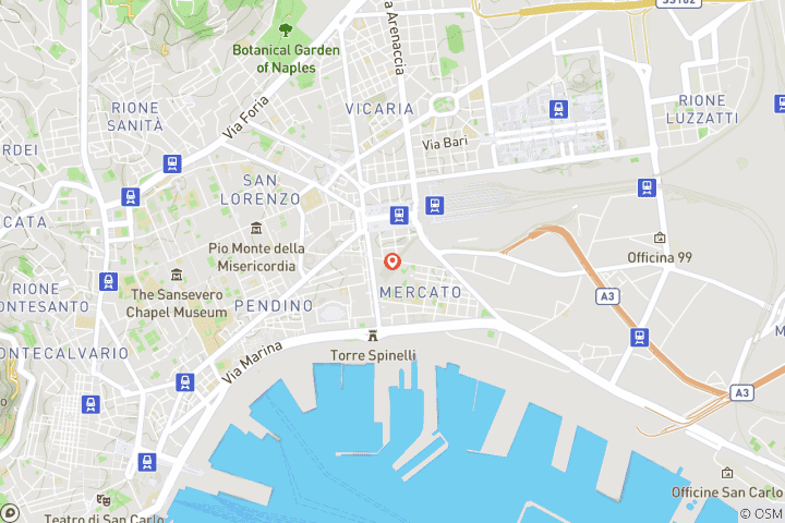 Carte du circuit Marchés de Noël à Naples 2025