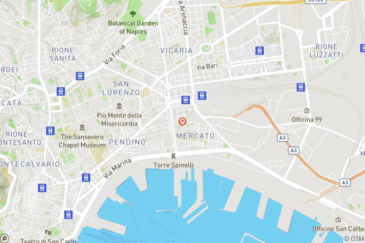 Carte du circuit Marchés de Noël à Naples 2025