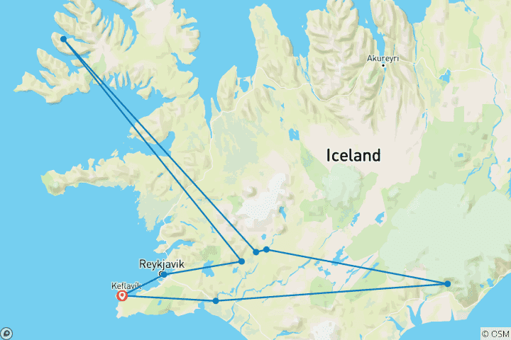 Karte von Nordlichtexpress