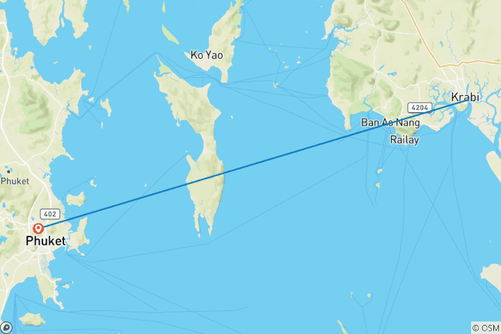 Map of 7-Day Island Escape: Phuket & Krabi By Bus