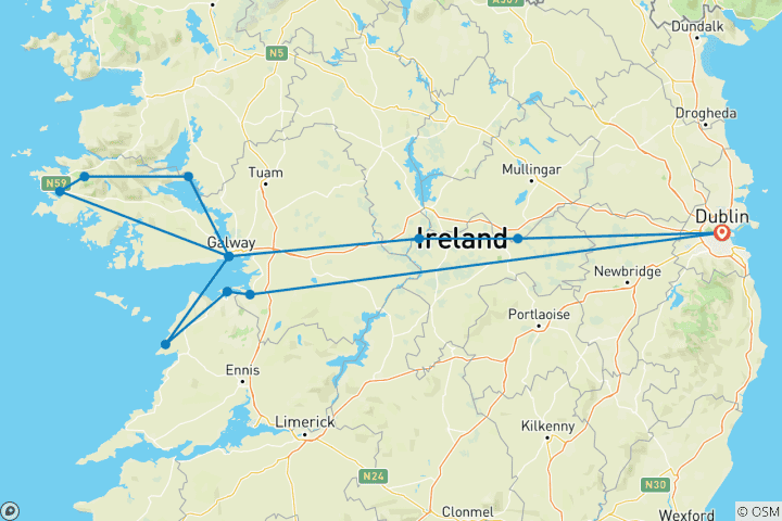 Map of Galway & The West Coast of Ireland Explorer Small-Group Tour - 3 Days